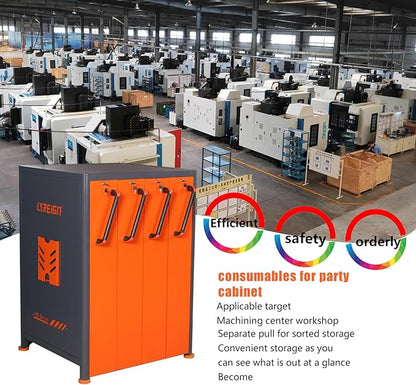 CNC Tool Holder Vertical Drawer Cabinet, Multi-Purpose CNC Tool Storage Cabinets, CNC Tool Storage System Material Equipment for Warehouse Workshop Use