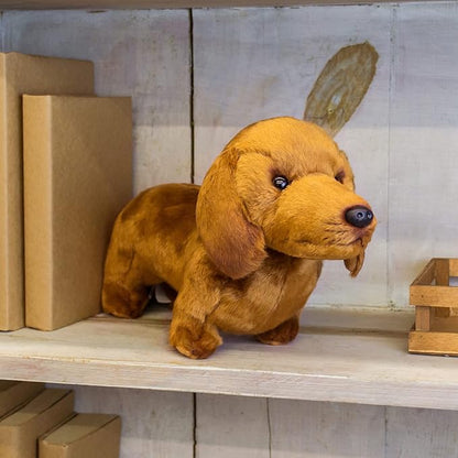 Standing Large Dachshund Dog Caramel Brown Children's Plush Stuffed Animal Toy