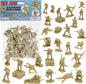 BMC WW2 Iwo Jima US Marines Plastic Army Men - Tan 36pc American Soldier Figures