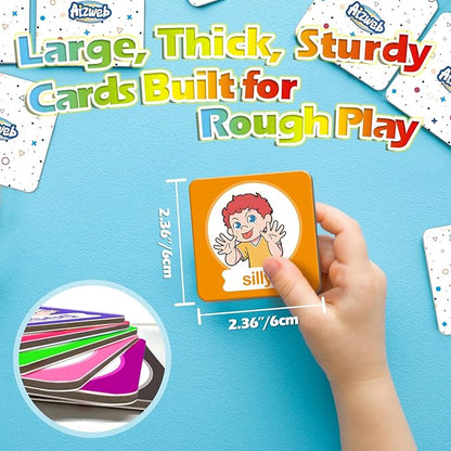 Aizweb Feelings Emotions Match Game,Memory Game,Social Emotional Learning Activities,Toddler Baby Flash Cards,Calm Down Corner Supplies,Educational Toys for Pre K Preschool Kindergarten Autism ADHD