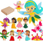 FYXGZZH Kids Beginner Sewing Kit – DIY Stuffed Craft Set with Pre-Cut Felt, Plastic Needle & Embroidery Thread, Educational Arts & Crafts for Boys & Girls Ages 6-12, Princess