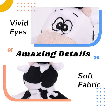 Hopearl Talking Singing Cow Repeats What You Say Walking Electric Interactive Animated Toy Speaking Plush Buddy Gifts for Toddlers, 8''