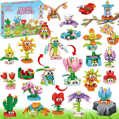 36 Pack Party Favors Building Blocks for Kids,Flowers Bouquets Building Toys DIY Unique Bricks Mini Animals Toys for Boys Girls Goodie Bags Stocking Stuffers Holiday Birthday Gifts Classroom Prizes