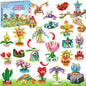 36 Pack Party Favors Building Blocks for Kids,Flowers Bouquets Building Toys DIY Unique Bricks Mini Animals Toys for Boys Girls Goodie Bags Stocking Stuffers Holiday Birthday Gifts Classroom Prizes