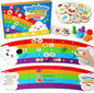 Coogam Rainbow Alphabet Learning Toy, Magnetic Letters and Mini Figures Sorting Matching Game, Fine Motor Educational Teaching Activity for Preachool Kids 3 4 5 Year Old
