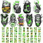 39PCS Glow in The Dark Halloween Temporary Tattoos Adult Kids, 9PCS Realistic Half Sleeve Pumpkin Bat Crow Skull Fake Tattoos, 30PCS Luminous Spider Cat Ghost Tiny Face Body Stickers Party Supplies