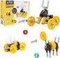 The Off Bits Building Toy - Yellow Vehicle Kit BlazeBit - Building & Construction Toy Tool Set for Kids Including Guide Book - Build-it-Yourself, Gift Ideas for Kids Boys & Girls