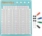 Makeronics 3220 Solderless Breadboard | 3220 Tie-Points Experiment Plug-in Breadboard with Blue Aluminum Back Plate and Copper Contact Clips inside ABS Plastic Housing for Circuit/Arduino/Raspberry Pi
