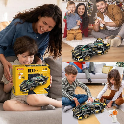 402 Piece Remote Control Racing Car Building Set for Kids,STEM 1:16 technology Sports Car Collection Model Brick Kit,Rechargeable RC Sports Cars Toy Set Gift for 6 7 8+ Year Old Boys and Girls