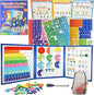 Magnetic Fraction Educational Puzzle,Magnetic Fraction Tiles & Fraction Circles,Math Manipulatives for Elementary School, Montessori Fraction Manipulatives Learning Toys for Kids