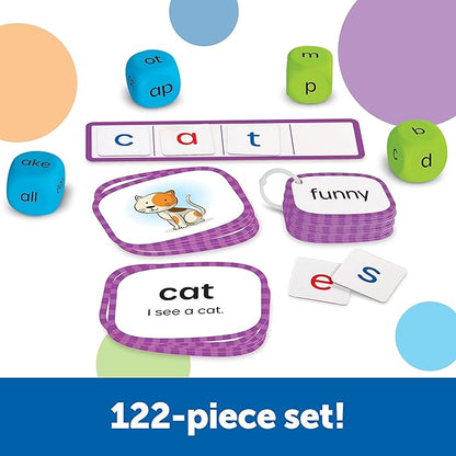 Learning Resources Skill Builders! Kindergarten Reading Activity Set -Learning Essential Materials, Reading Activities for Kids, Homeschool Supplies,Back to School, Ages 5+,122 Pieces