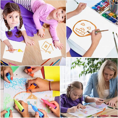 150PCS 7x10 Watercolor Paper Bulk, 140lb/300g Cold Press Thick Water Color Paper Pad for Kid Child Adult, White Art Paper for Drawing Painting Markers Gouache, Textured Cotton Paper Sheets