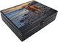 WE Games Custom Color Image Engraved Wooden Treasure Box with Lid & Brass Latch - Black Stained