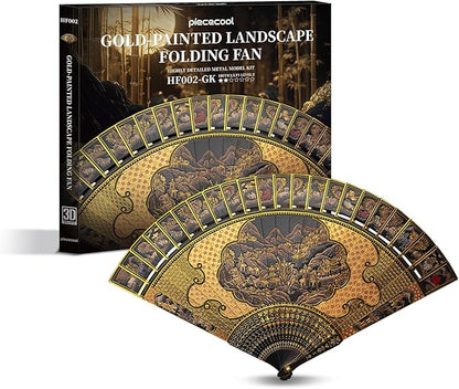 Piececool 3D Metal Puzzles for Adults, Folding Fan Metal Model Kits,Handheld Fan Building Kit for Women,DIY Crafts for Adult Family Time,Home Decor Best Gifts