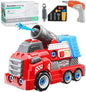 11inches Large Take Apart Fire Toy Trucks for Boys Girls Kids 3-5 6-8 Year Old Fire Rescue Vehicles with Electric Drill Set Assembly Toy