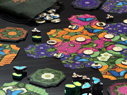 Pollen - Bard Game - Tile Laying Game - 2-4 Players - 40 Minute Play Time (Pollen Base Game)
