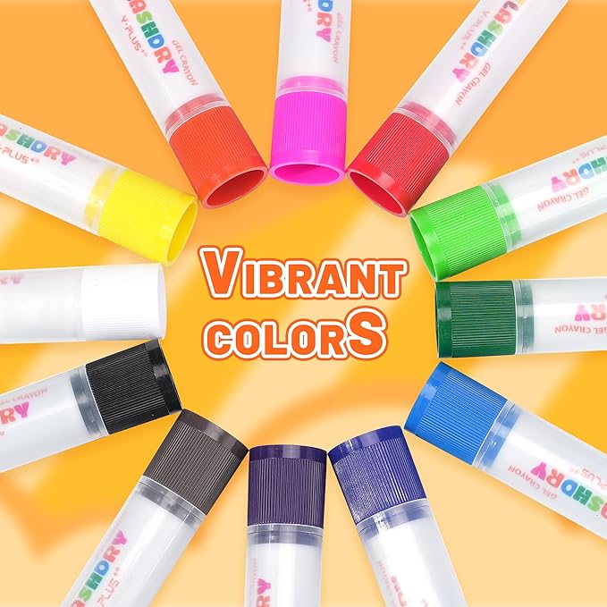 Flashdry Paint Sticks for Kids, 6 Colors Tempera Paint Set for Toddler, Non-toxic Washable Coloring Art Supplies for Ages 2-4 3-5 4-8