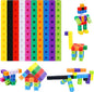 SpriteGru Math Linking Cubes, Set of 100 Math Cubes Manipulative Connecting and Counting Snap Blocks for Early Math and Construction, Educational Toy for Preschool, Kindergarten, Homeschool