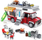 Camper Van Building Set, Compatible with Rvs Camper Vehicles, Summer Beach Holiday Camping Car Building Toy with Light, Gift for Adults and Boys Girls Kids Teens 8-12 (924 PCS)