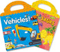 RUSON Reusable Sticker Book for Kids, 2 Sets Educational Learning Toys Travel Stickers Activity Books for Toddler Girls Boys Age 3+ Birthday Gifts - Vehicle & Dinosaur