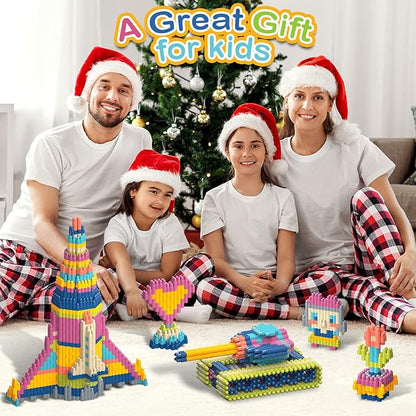 Tigerhu Kids 1120pcs Building Blocks Set Educational STEM Building Toy, Construction Block Toys Set Learning Playset Kit for Boys Girls, Child Brain Development Preschool Kindergarten Toy Age 3+