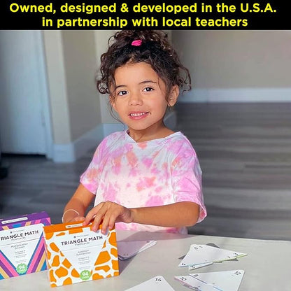Think Tank Scholar Triangle Math 752 Equations, All Facts 0-12 Box Set Addition, Subtraction, Multiplication, Division Flash Cards: Kindergarten, 1ST, 2ND, 3RD, 4TH, 5TH, 6TH Grade - Has Three Corners