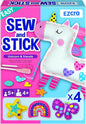 EZCRA Easy Arts and Crafts for Kids - No Mess Sewing Kit for Kids - 4 Easy to Do Unicorn Sewing Projects - Fun Felt Stickers - Tools with Instruction - Gifts for Girls Age 4,5,6,7,8