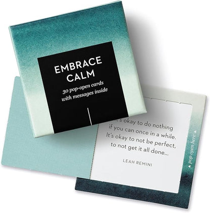 Compendium ThoughtFulls Pop-Open Cards — 4-Pack of Embrace Calm, Mindfulness, Live with Intention, Grateful – 120 Pop-Open Cards, Each with a Different Message Inside