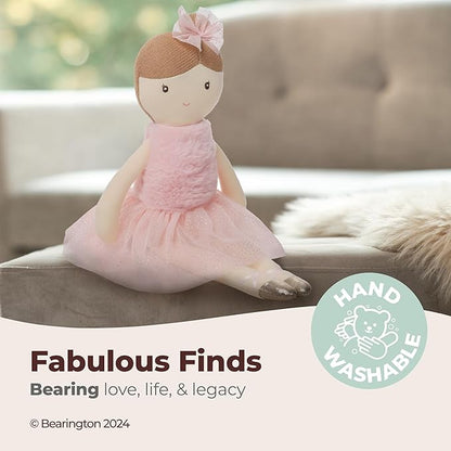 Bearington Collection Plush Ballerina Doll Soft Ballet Stuffed Animals - Dance Recital Gifts for Girls - Julia 16.5"