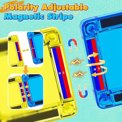 40PCS Mini Magnetic Tiles Toddler Travel Essentials Toys with Case Set, Magnetic Building Blocks Kids Games, Montessori Preschool Education Sensory Toys for 3 4 5 Year Old Boys Girls Birthday Gifts