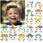 Partywind Glitter Temporary Face Tattoos for Kids, 24 Styles Face Stickers for Face Painting, Waterproof Fake Tattoo Stickers for Kids Makeup, Birthday Party Favors Supplies Goodie Bag Stuffers