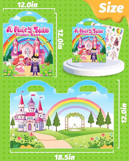 Reusable Sticker Book for Toddlers 2-4 Years, Stickers for Kids, Toddler Craft Activities, Toddler Travel Toys Ages 2+ Boy Girl Birthday Gifts