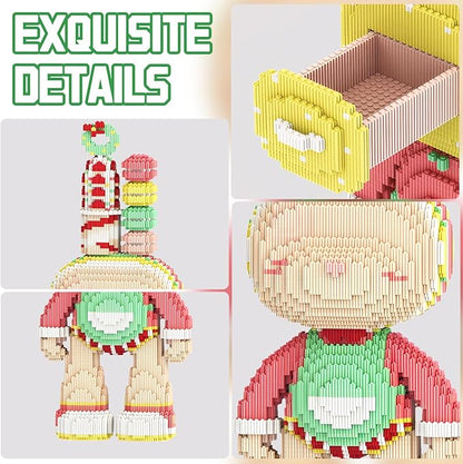 Rabbit Animal Micro Building Blocks Set for Adults Cute Large Sets Toys Gift Kids 7550 Pieces 55cm High Series