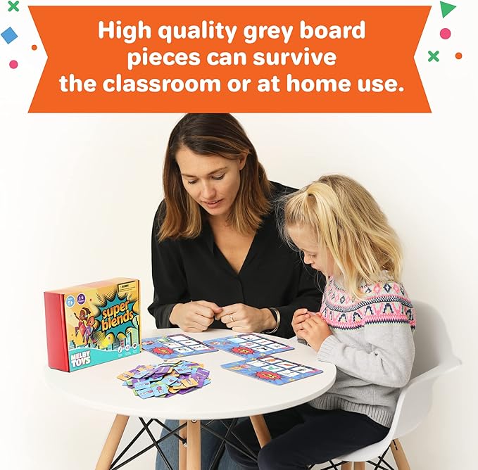 Super Blends Phonics Reading Game (22 Blends) - Phonics Games for Kids Ages 6-8, Reading Games for Emerging Readers, Best Reading Resources for Parents and Teachers