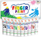 Kids Washable Finger Paint for Toddlers Art Supplies Gift for Baby Hand Painting DIY Crafts, Non Toxic, 10 Colors, 36ml/Tube