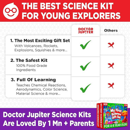 Doctor Jupiter My First Science Gift Set for Kids Ages 4+ | Set of My First Science Kit & Amazing Science Kit | Birthday Gift Ideas for 4-5-6-7-8 Year Old Boys & Girls | STEM Learning & Education Toys