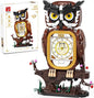 Owl Clock Building Blocks Set, STEM Building Toys with Functional Clock, Collectible Bird Display Model for Home Decor, Creative Gift for Adults & Boys 8-14 (964Pcs)