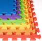 FlooringInc's Rainbow & Natural Harmony Playmat - Kid Safe Foam Floor Tiles with Removable Edges - 2'x2', 1/2" Thick (Rainbow, 48 Tile Pack)
