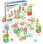 PicassoTiles 60 pc Magnet Tiles Building Block Travel Size Magnetic Marble Run Construction Toy Set Mini Diamond Marble RaceTrack Building Blocks Playset Education STEM Learning Kit Boy Girl 3+ PTMG60