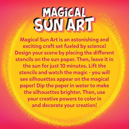 Skillmatics Sun Paper Art Kit - STEM Craft Kit for Kids with Decorative Paper, Stencils & Markers, Unicorn & Princess Designs, Mess-Free Indoor Fun, Gifts for Girls Ages 4, 5, 6, 7, 8, 9, 10, 11, 12