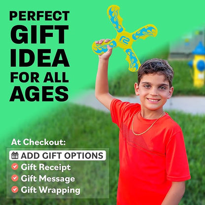 Kids Beach Toys Boomerang - Ultimate Beach Boomerangs for Beaches - Fun Easter Basket Stuffers for Boys & Girls - Playdates Sand Toys Soft Colorful Designs & Tons Of Fun Toy Easter Gifts For Kids