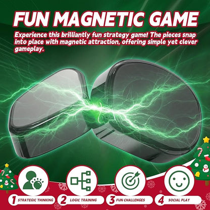 Magnet Game with String, Magnetic Game Chess for Adults Kid, Strategy Board Games for Kids 6-8-12, Christmas Family Games for Kids and Adults, Great Version, 2-4 Player, 5-Min Games