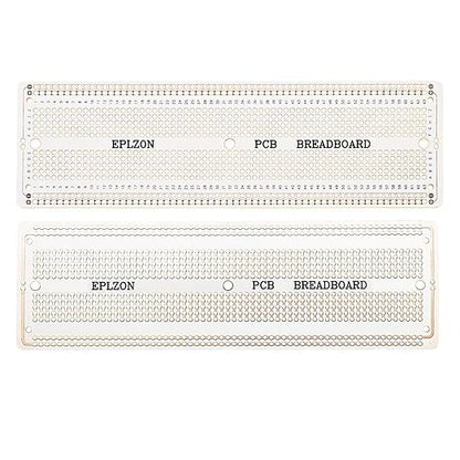 3pcs 6.8"x2.05" Breadboard Solderable Prototype PCB Board Kit for Electronics Projects Compatible for DIY Soldering Circuits Projects Prototype Board,White