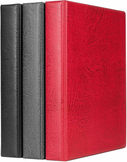 Lighthouse - Coin Album Set with ENCAP 5 Pages for Quadrum Snaplocks, Fits 100 2"x2" Coin Holders - Red