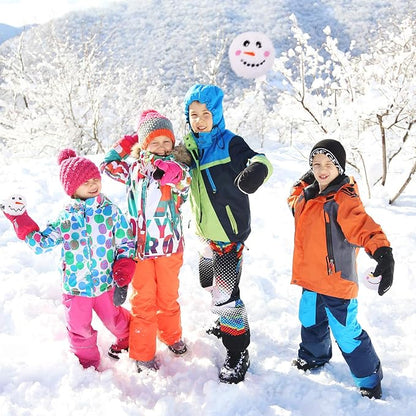 Aneco 12 Pack Snow Toy Ball Set Plush Snowmen Balls Snow Fight Ball with 1 Bag Realistic for Adult Kid Winter Game