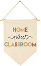 Home Sweet Classroom-Classroom Decor-Teacher Appreciation Gift-Teacher's Day Gift-Door Sign-Canvas Hanging Pennant Flag Banner Wall Poster Decor Present