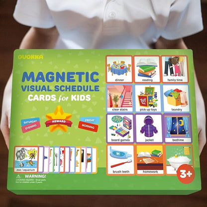QUOKKA 95 Reward Chore Chart Cards for Kids - Toys for Autistic Children Age 5-7 ADHD Tools - Behavior Visual Schedule for Toddler at Home - Routine Responsibility Board Autism Learning Materials