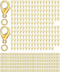 OHINGLT 700 Pieces Lobster Claw Clasps and Open Jump Rings Set, Gold Plated Bracelet Necklace Clasp for Jewelry Making