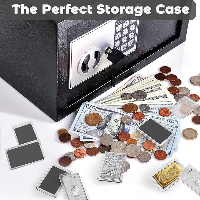 Silver Bar Case - 20 Pcs Acrylic Storage Containers for 1 Oz Silver Bars