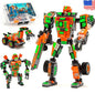 JITTERYGIT Mech Robot Soldier Glow in The Dark Bricks Toy STEM Gift Set, Juguetes para Niños De Christmas Birthday Regalos, Cool Military Holiday Present for Boys, Girls, Teen 6 7 8 9 10 Year Old